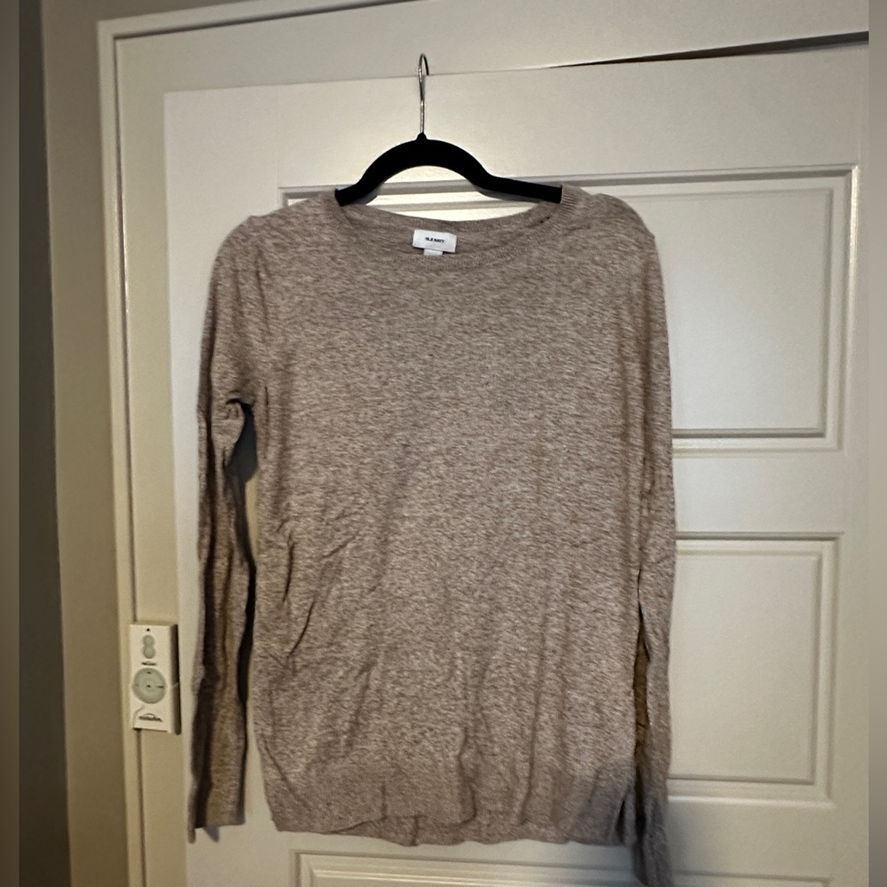 Crew neck sweater - Oatmeal/Tan Heather - Old Navy - M Tall